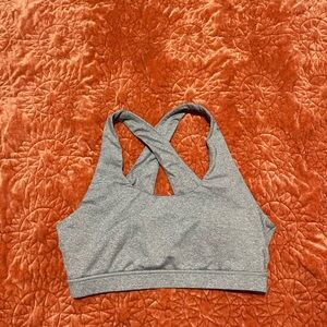 Cotton:On active key hole yoga top in gray heather